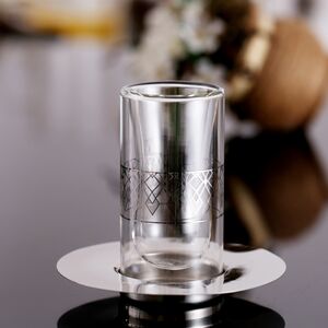 12-Piece Double Wall Istekana with Saucer Clear 12-Piece Double Wall Istekana with Saucer Clear